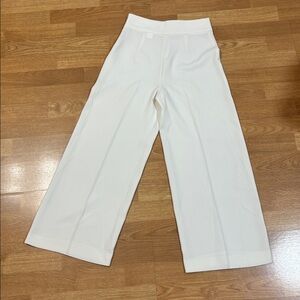 Zara Cream Wide-Leg Trousers